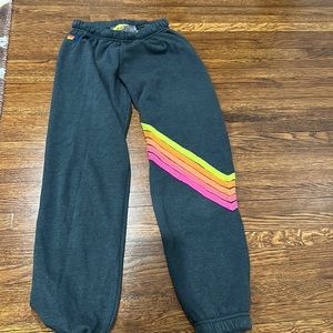 Charcoal neon aviator nation sweatpants